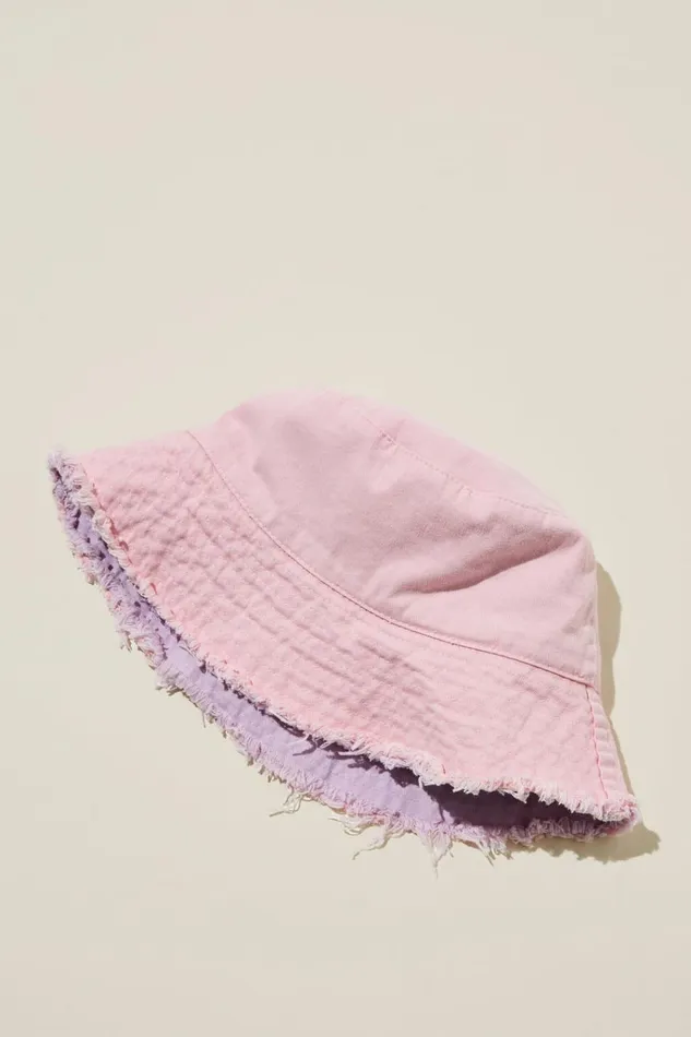 Girls Hats and Beanies Cotton On Kids Reversible Bucket Hat Blush Pinklilac Drop Girls Hats and Beanies Cotton On Kids Reversible Bucket Hat Blush Pinklilac Drop