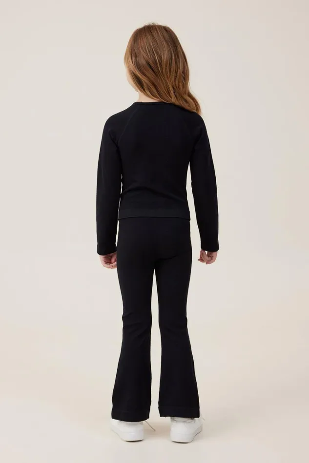 Girls Leggings Pants and Jeans Cotton On Lucia Active Flare Pant Black