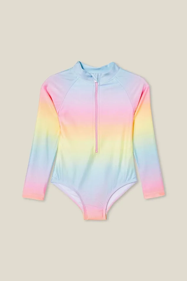 Girls Swimwear Cotton On Lydia One Piece Rainbow Sugar Gradient