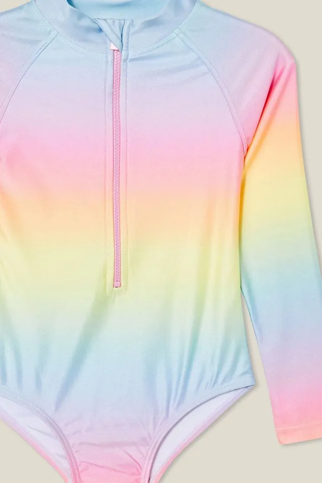 Girls Swimwear Cotton On Lydia One Piece Rainbow Sugar Gradient Girls Swimwear Cotton On Lydia One Piece Rainbow Sugar Gradient