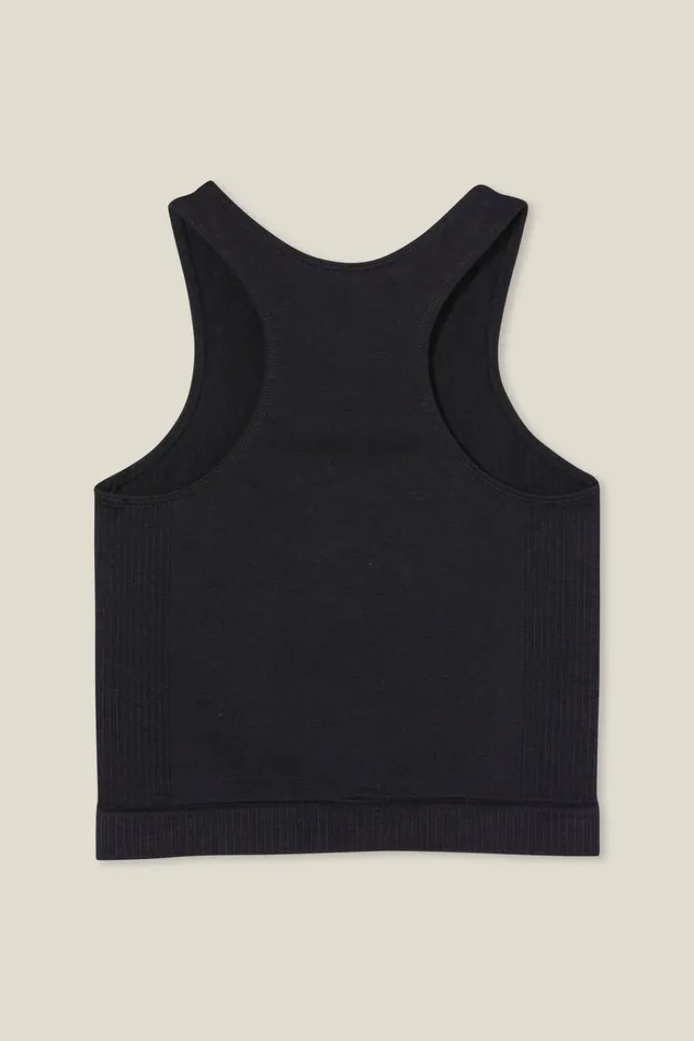 Girls Tops and TShirts Cotton On Kali Seamfree Tank Black Girls Tops and TShirts Cotton On Kali Seamfree Tank Black
