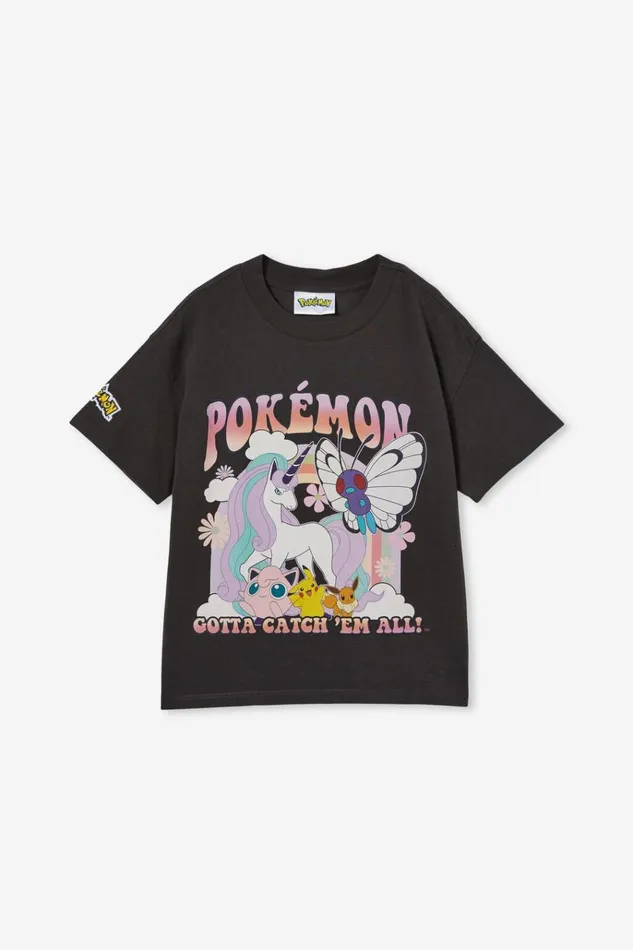 Girls Tops and TShirts Cotton On License Drop Shoulder Short Sleeve Tee Lcn Pok Pokemon Rapidash Gangphantom Wash Girls Tops and TShirts Cotton On License Drop Shoulder Short Sleeve Tee Lcn Pok Pokemon Rapidash Gangphantom Wash