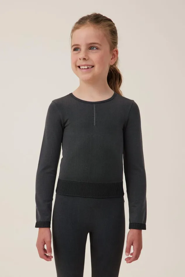 Girls Tops and TShirts Cotton On Summer Long Sleeve Top Phantom Wash
