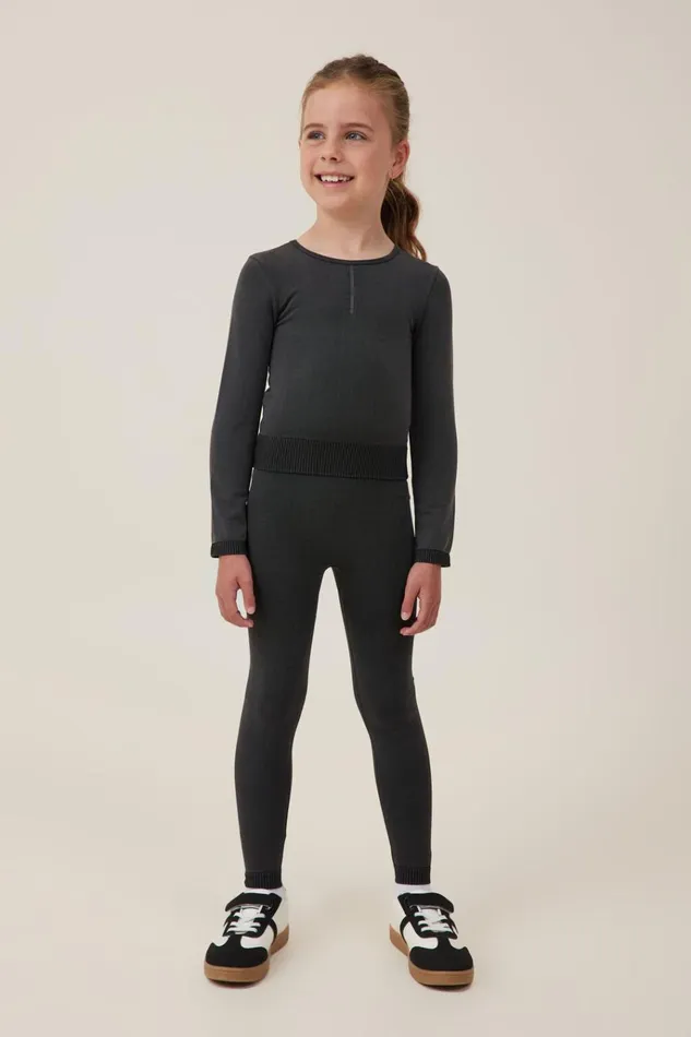 Girls Tops and TShirts Cotton On Summer Long Sleeve Top Phantom Wash