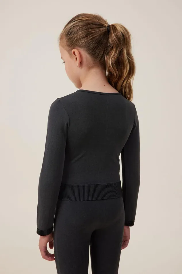 Girls Tops and TShirts Cotton On Summer Long Sleeve Top Phantom Wash