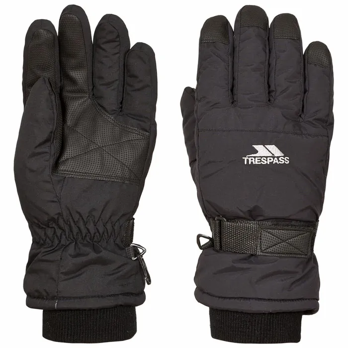 Gohan II Unisex Ski Gloves Black MenWomen Trespass Gloves