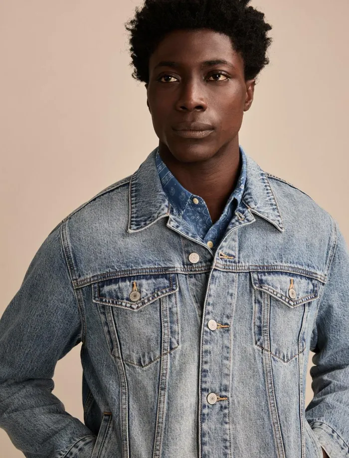 Gold Rush Frontier Jacket Native Blue Men Lucky Brand Jackets and Outerwear