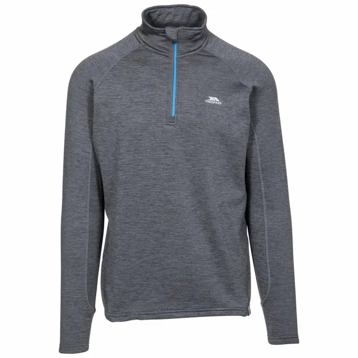 Goodwin Quick Dry Long Sleeve Active Top Dark Grey Marl Men Trespass Gym and Sports Tops Goodwin Quick Dry Long Sleeve Active Top Dark Grey Marl Men Trespass Gym and Sports Tops