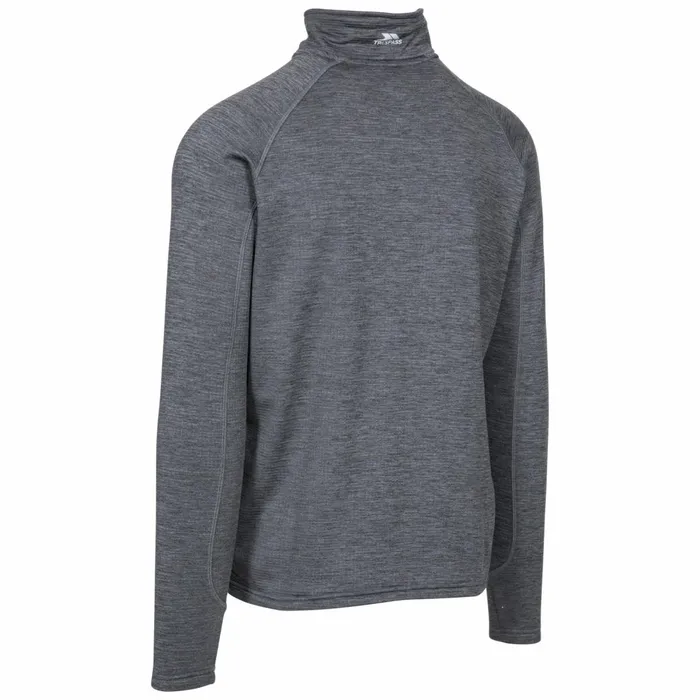 Goodwin Quick Dry Long Sleeve Active Top Dark Grey Marl Men Trespass Gym and Sports Tops Goodwin Quick Dry Long Sleeve Active Top Dark Grey Marl Men Trespass Gym and Sports Tops