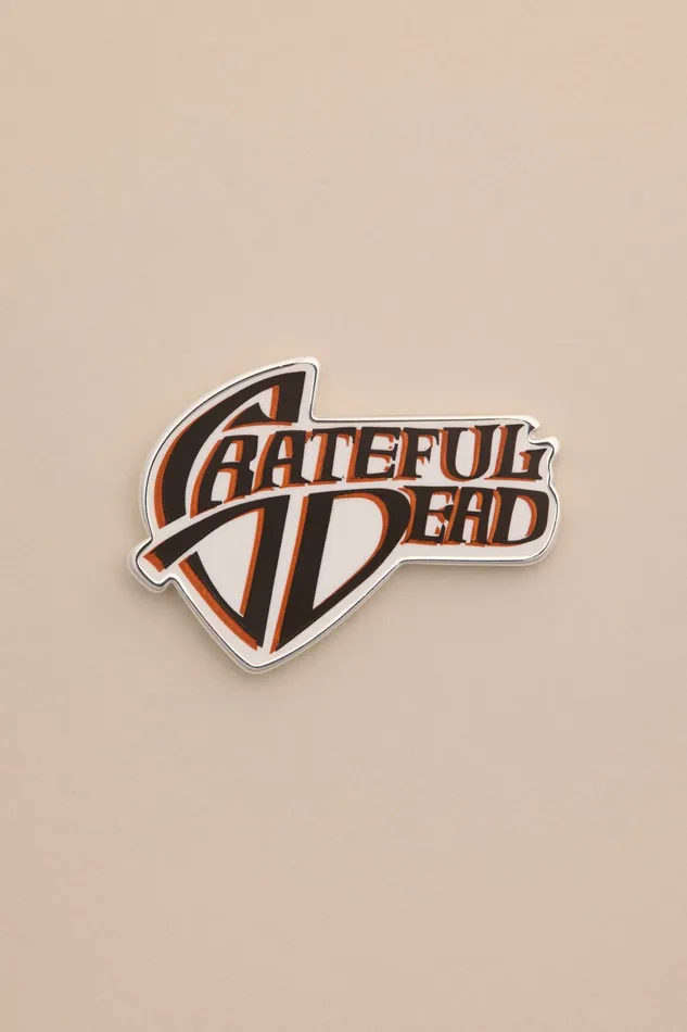 Grateful Dead Logo Pin Silver Men Lucky Brand Jewelry