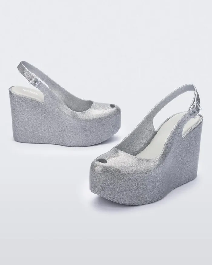 Groovy Glitter Clear Women Melissa Platforms