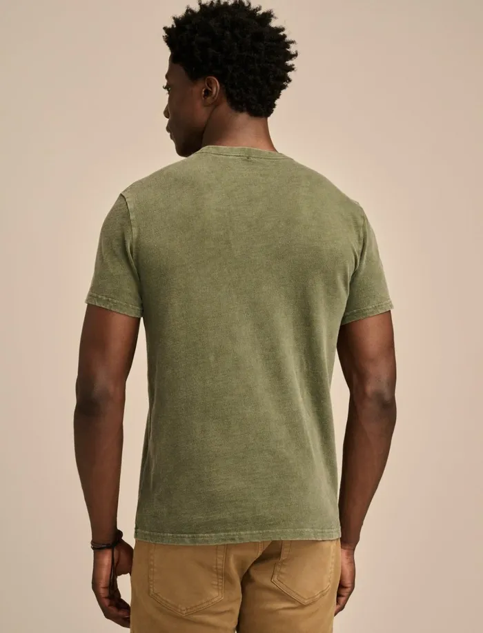 Guinness Harp Logo Rifle Green Men Lucky Brand Graphic Tees