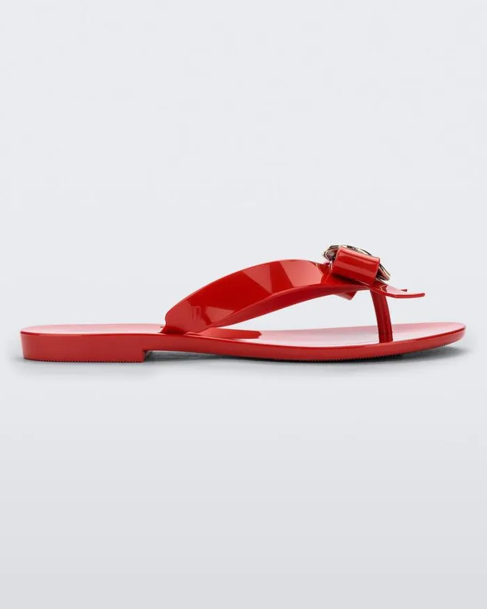 Harmonic Heart Red Women Melissa Flip Flops