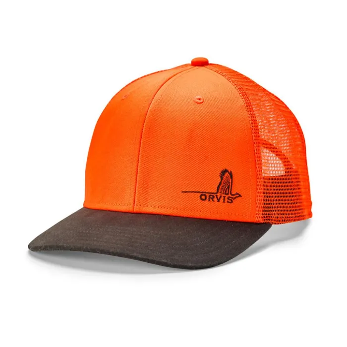 Hats Men Orvis Mesh Back Waxed Brim Hat Pheasant