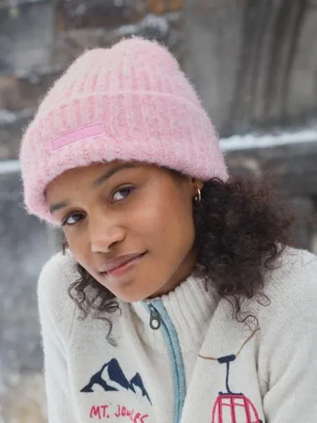 Hats Women Joules Pink Beanie Hat