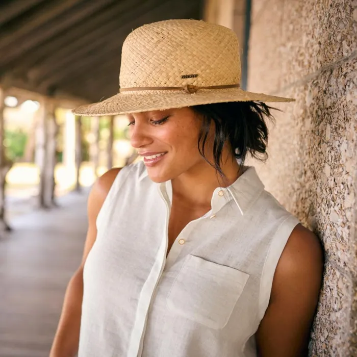 Hats Women Orvis Boater Raffia Hat Natural
