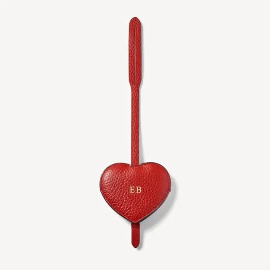 Heart Mirror Handbag Charm Cardinal Red Pebble Women Aspinal Of London Key Rings