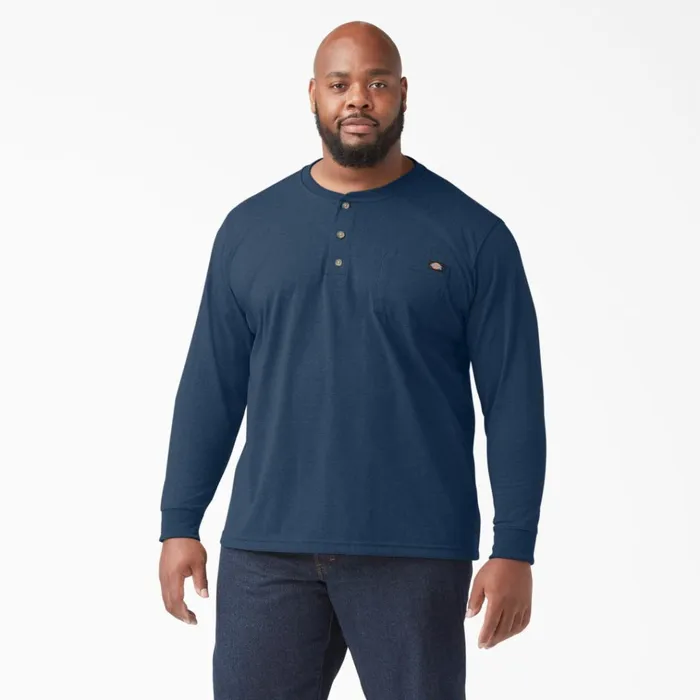 Heavyweight Heathered Long Sleeve Henley TShirt Dark Navy Heather Dark Navy Heather dnh Men Dickies Long Sleeve Work Shirts Heavyweight Heathered Long Sleeve Henley TShirt Dark Navy Heather Dark Navy Heather dnh Men Dickies Long Sleeve Work Shirts