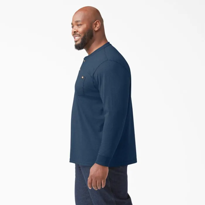 Heavyweight Heathered Long Sleeve Henley TShirt Dark Navy Heather Dark Navy Heather dnh Men Dickies Long Sleeve Work Shirts Heavyweight Heathered Long Sleeve Henley TShirt Dark Navy Heather Dark Navy Heather dnh Men Dickies Long Sleeve Work Shirts