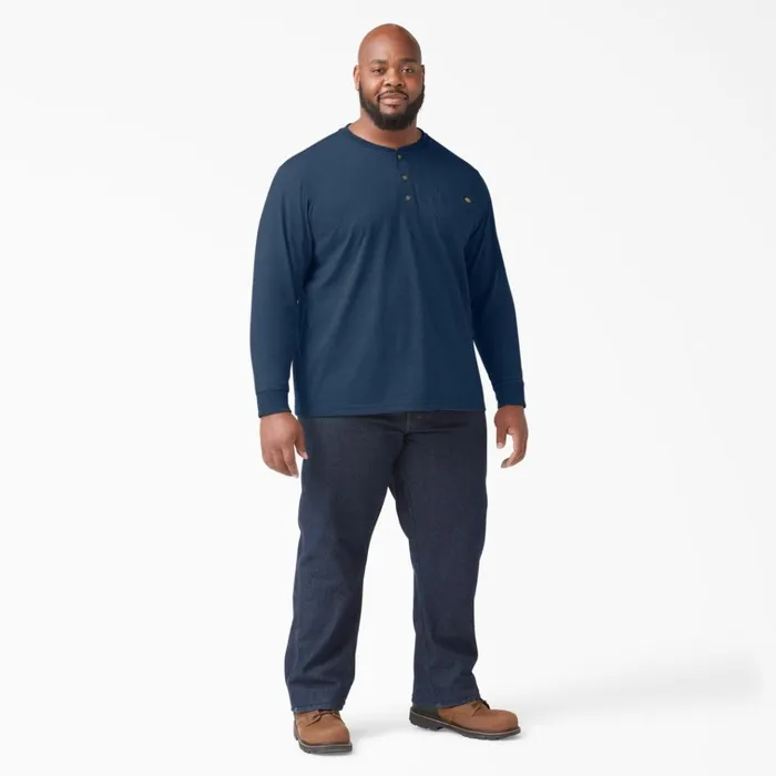 Heavyweight Heathered Long Sleeve Henley TShirt Dark Navy Heather Dark Navy Heather dnh Men Dickies Long Sleeve Work Shirts Heavyweight Heathered Long Sleeve Henley TShirt Dark Navy Heather Dark Navy Heather dnh Men Dickies Long Sleeve Work Shirts