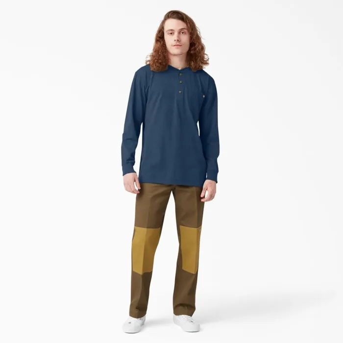 Heavyweight Heathered Long Sleeve Henley TShirt Dark Navy Heather Dark Navy Heather dnh Men Dickies Long Sleeve Work Shirts Heavyweight Heathered Long Sleeve Henley TShirt Dark Navy Heather Dark Navy Heather dnh Men Dickies Long Sleeve Work Shirts