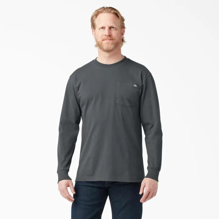 Heavyweight Long Sleeve Pocket TShirt Charcoal Gray Charcoal Gray ch Men Dickies Work Shirts Heavyweight Long Sleeve Pocket TShirt Charcoal Gray Charcoal Gray ch Men Dickies Work Shirts