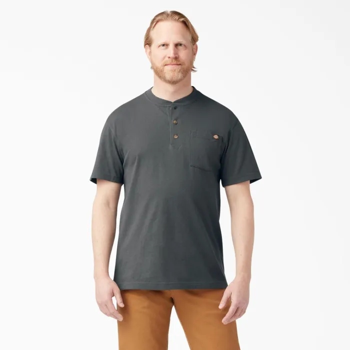 Heavyweight Short Sleeve Henley TShirt Charcoal Gray Charcoal Gray ch Men Dickies Shirts Heavyweight Short Sleeve Henley TShirt Charcoal Gray Charcoal Gray ch Men Dickies Shirts