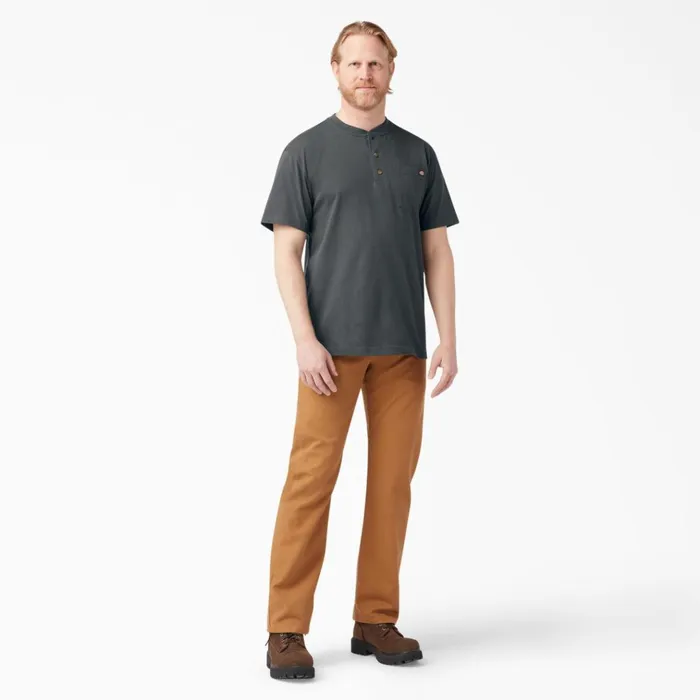Heavyweight Short Sleeve Henley TShirt Charcoal Gray Charcoal Gray ch Men Dickies Shirts Heavyweight Short Sleeve Henley TShirt Charcoal Gray Charcoal Gray ch Men Dickies Shirts
