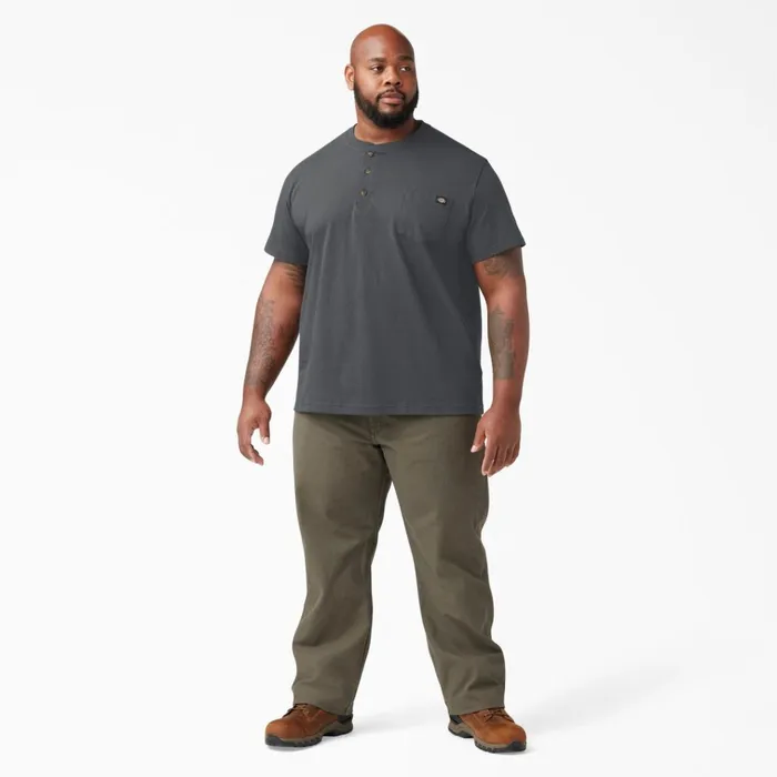 Heavyweight Short Sleeve Henley TShirt Charcoal Gray Charcoal Gray ch Men Dickies Shirts Heavyweight Short Sleeve Henley TShirt Charcoal Gray Charcoal Gray ch Men Dickies Shirts