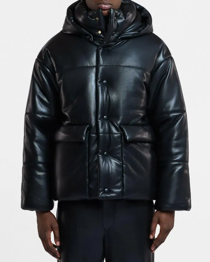 Hide Mens Black Men Nanushka Outerwear and Jackets