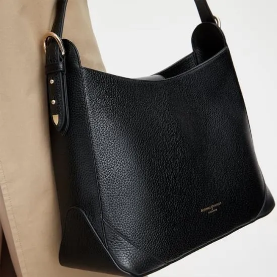 Hobo Bag Black Pebble Women Aspinal Of London Shoulder