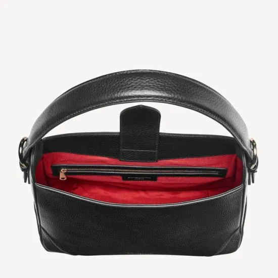 Hobo Bag Black Pebble Women Aspinal Of London Shoulder