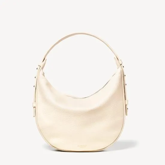 Hobo Crescent Ivory Pebble Women Aspinal Of London Shoulder