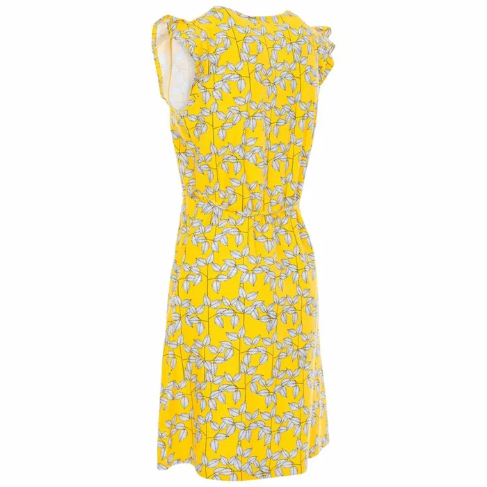 Holly Short Sleeve Dress Sunshine Leaf Print Women Trespass Skirts and Dresses Holly Short Sleeve Dress Sunshine Leaf Print Women Trespass Skirts and Dresses