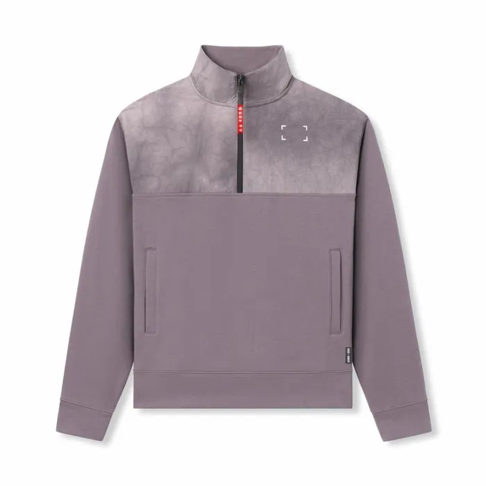 Hoodies and Sweatshirts Men ASRV TechTerry Paneled Quarter Zip Moonscape 034wave Dye034 Hoodies and Sweatshirts Men ASRV TechTerry Paneled Quarter Zip Moonscape 034wave Dye034
