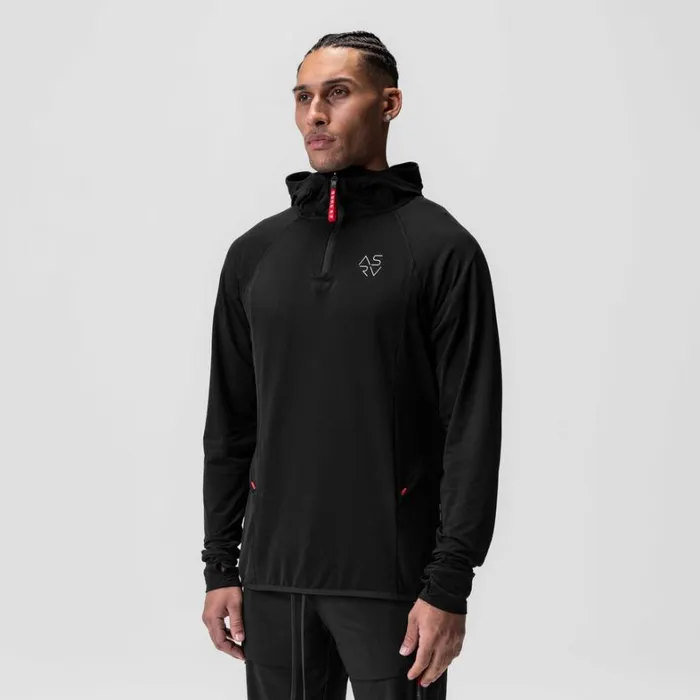 Hoodies and Sweatshirts Men ASRV Thermal Training Hoodie Black 034cyber034