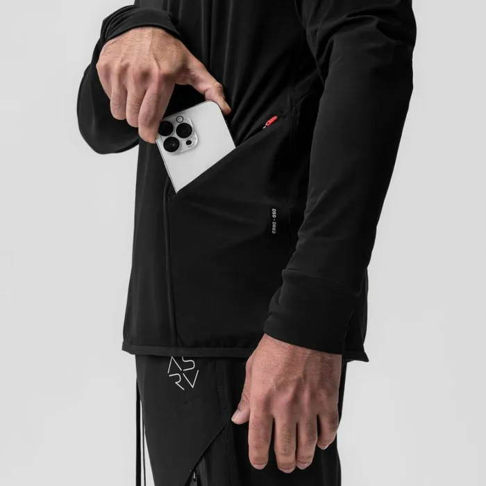 Hoodies and Sweatshirts Men ASRV Thermal Training Hoodie Black 034cyber034