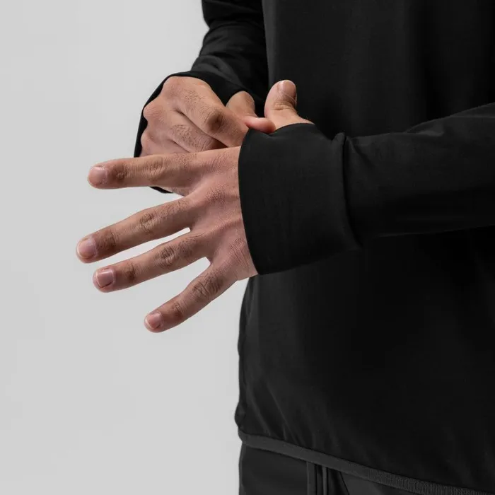 Hoodies and Sweatshirts Men ASRV Thermal Training Hoodie Black 034cyber034