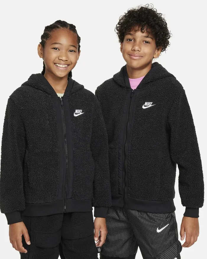 Hoodies And Sweatshirts Kids Nike Sportswear Club Fleece Blackblackwhite