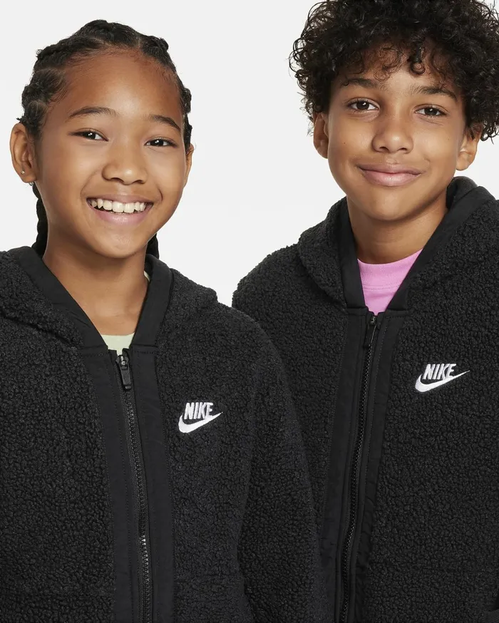 Hoodies And Sweatshirts Kids Nike Sportswear Club Fleece Blackblackwhite