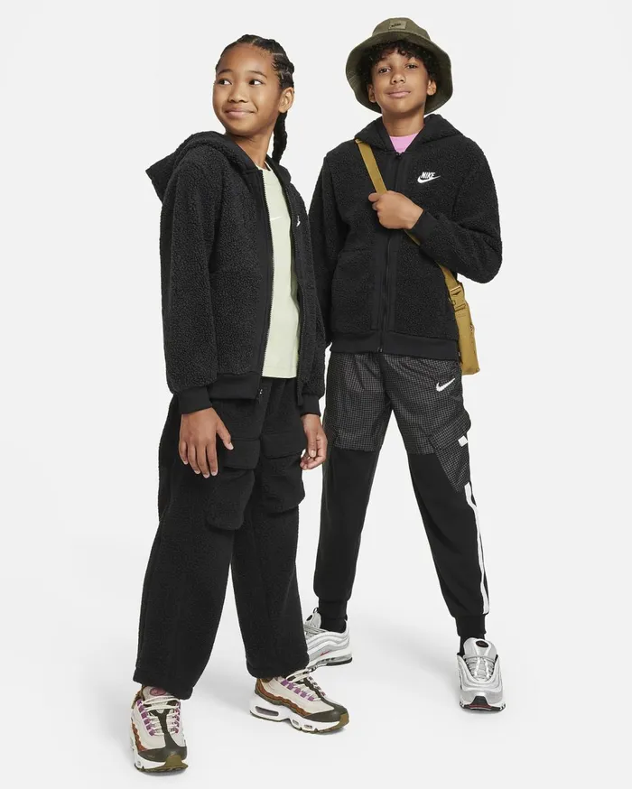 Hoodies And Sweatshirts Kids Nike Sportswear Club Fleece Blackblackwhite