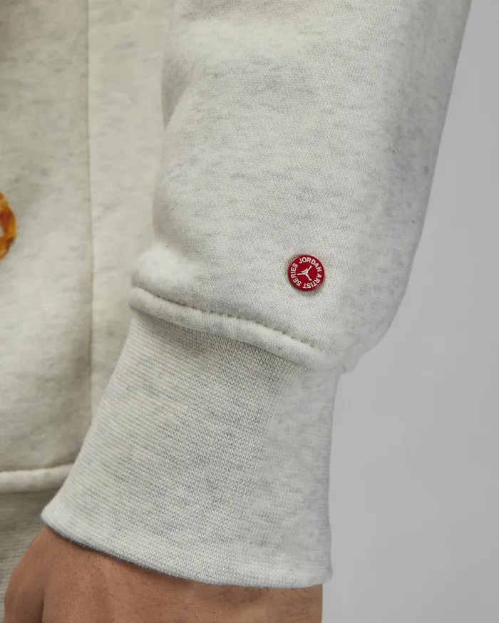 Hoodies And Sweatshirts Men Nike Jordan Artist Series By Jacob Rochester Oatmeal Heathersailuniversity Red