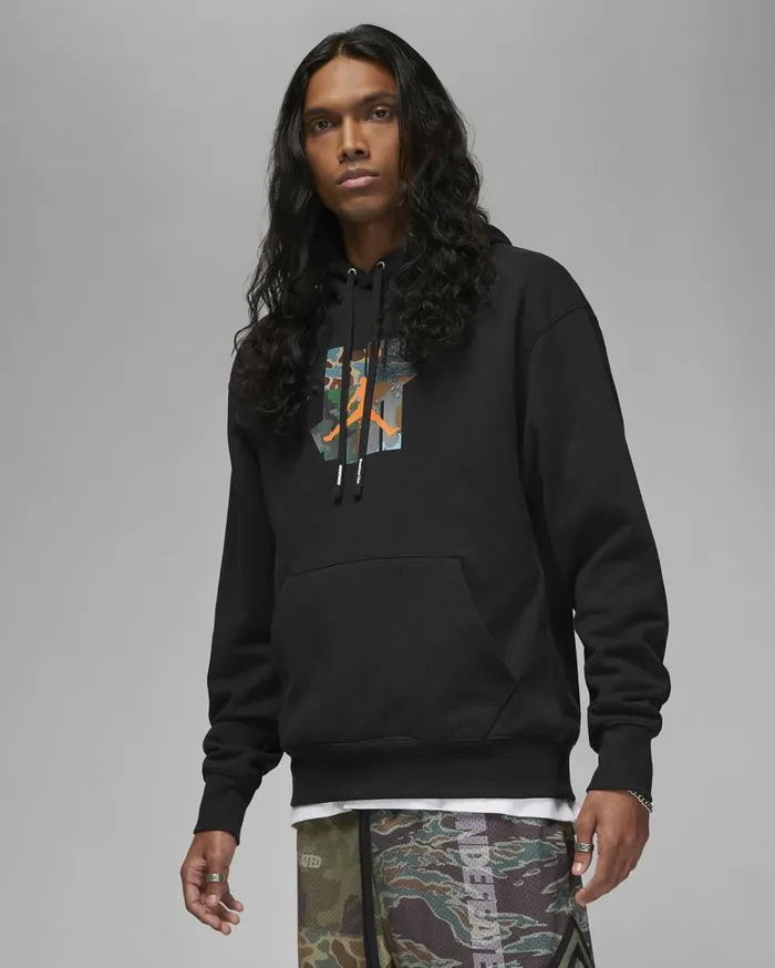 Hoodies And Sweatshirts Men Nike Jordan X UNDEFEATED Black
