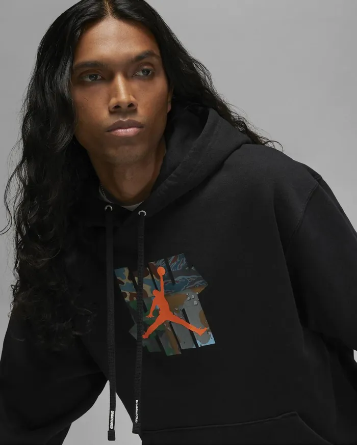 Hoodies And Sweatshirts Men Nike Jordan X UNDEFEATED Black