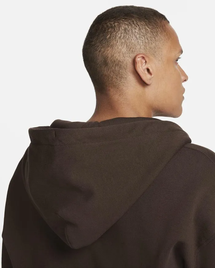 Hoodies And Sweatshirts Men Nike Solo Swoosh Baroque Brownwhite