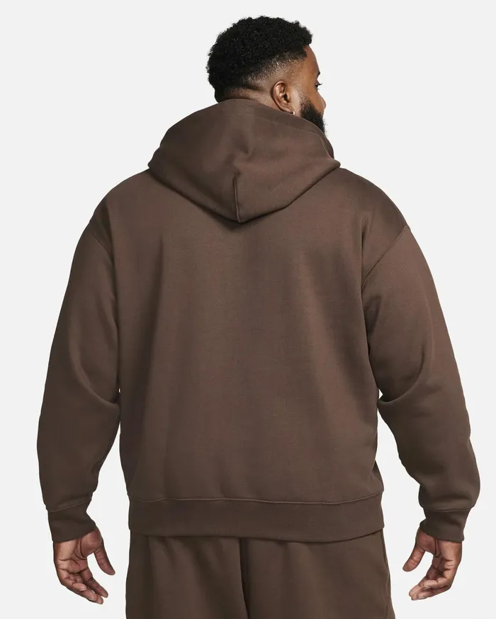 Hoodies And Sweatshirts Men Nike Solo Swoosh Baroque Brownwhite