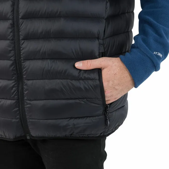 Hoppers Lightweight Down Gilet Black Men Trespass Down Jackets