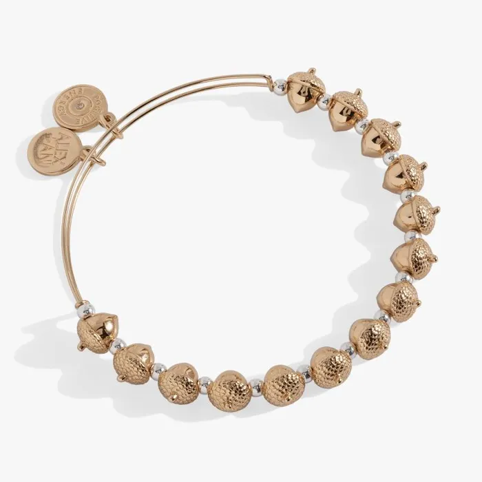 Iconic Women Alex And Ani Acorn Beaded Bangle Two Tone