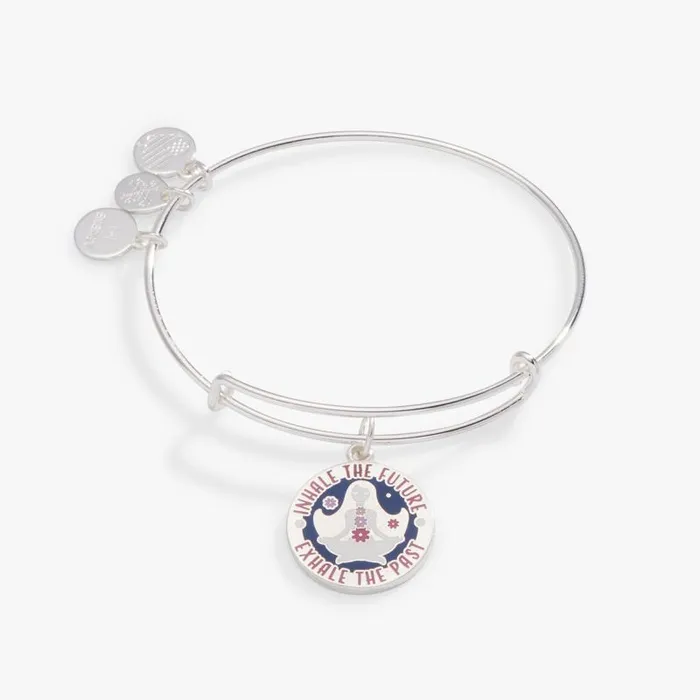 Iconic Women Alex And Ani Inhale The Future039 Charm Bangle Bracelet Shiny Silver Iconic Women Alex And Ani Inhale The Future039 Charm Bangle Bracelet Shiny Silver