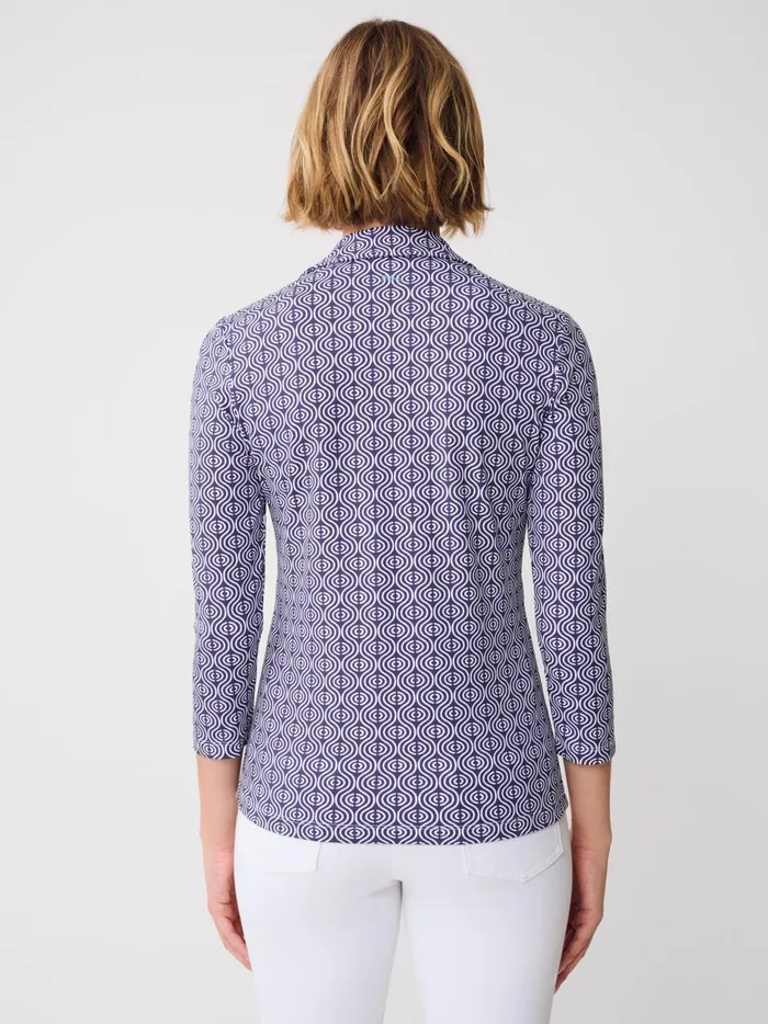 JMclaughlin Aida 34 Sleeve Top In Riptide Navywhite Women Shirts and Tops JMclaughlin Aida 34 Sleeve Top In Riptide Navywhite Women Shirts and Tops